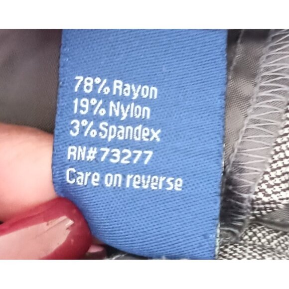 Apt. 9 Slim Leg Super Stretch Ankle Pants Women’s Sz 16 Flat Front Mid Rise - Picture 5 of 8